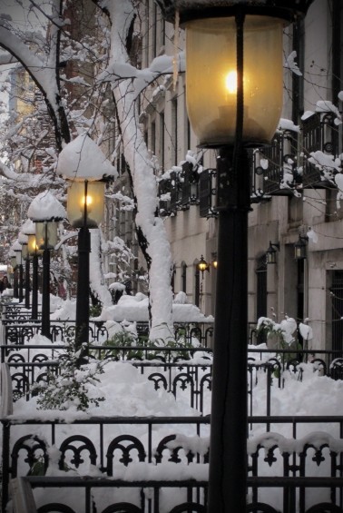 Snow Lanterns, West Village, New York City