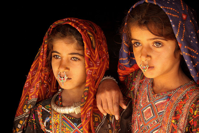 by Retlaw Snellac on Flickr.Young faces of the world - Dhaneta Jat tribe girls, India.