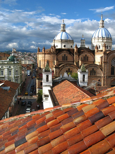by Erik De Leon on Flickr.Roof top view over the city of Cuenca in Ecuador. The center of the city is listed as a UNESCO World Heritage Site because of its many historical buildings.