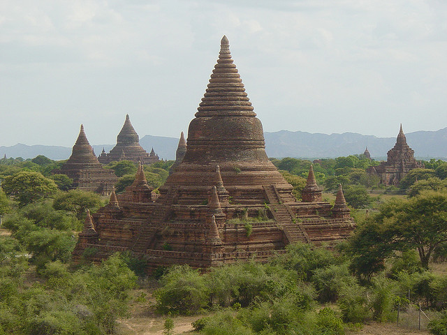 by doctor pedro on Flickr.Mingalazedi Pagoda is a Buddhist stupa located in Bagan, Myanmar.