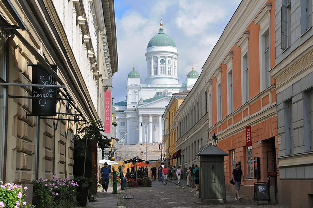 by marthinotf on Flickr.On the streets of Helsinki, the capital city of Finland.
