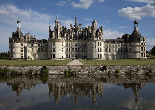 by pe_ha45 on Flickr.Reflections of Chateau de Chambord in Loire Valley, France.