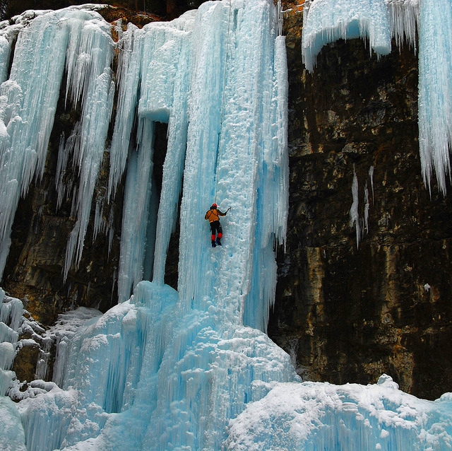 by alexander.garin on Flickr.Ice climbing in Johnston Canyon, Banff National Park, Canada.