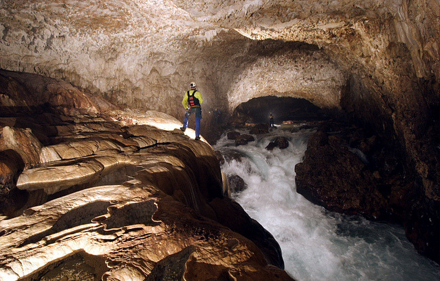 by Robbie Shone on Flickr.Downstream Ora River Cave in Papua New Guinea.