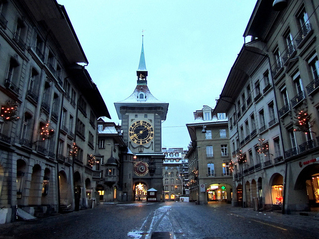 by M_Strasser on Flickr.The Zytglogge tower is a landmark medieval tower in Bern, Switzerland.