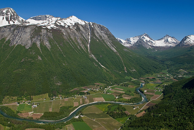 by Arve Johnsen on Flickr.Valldal valley in wester Norway.