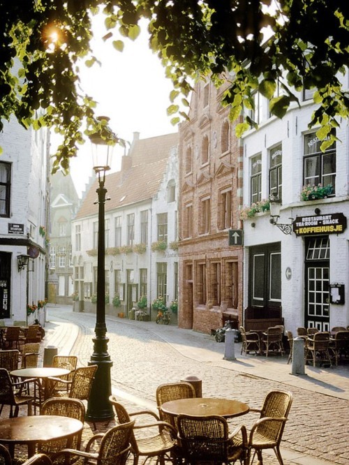 Sidewalk Cafe, Bruges, Belgium