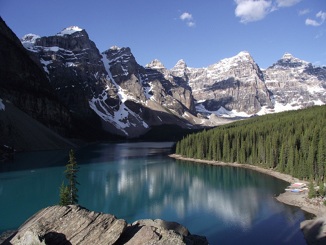 Valley of the ten peaks and Moraine Lake, Banff NP, Canada