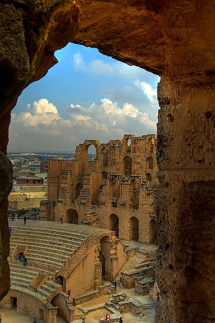 The African Colosseum in El Djem, Tunisia