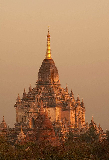 Gaw-Daw-Palin Pagoda view at sunrise in Bagan, Myanmar
