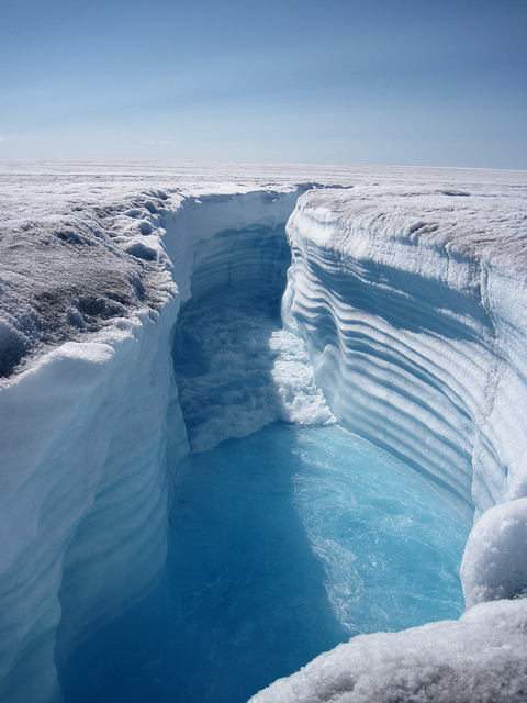 Supraglacial channel on Russell Glacier, Greenland