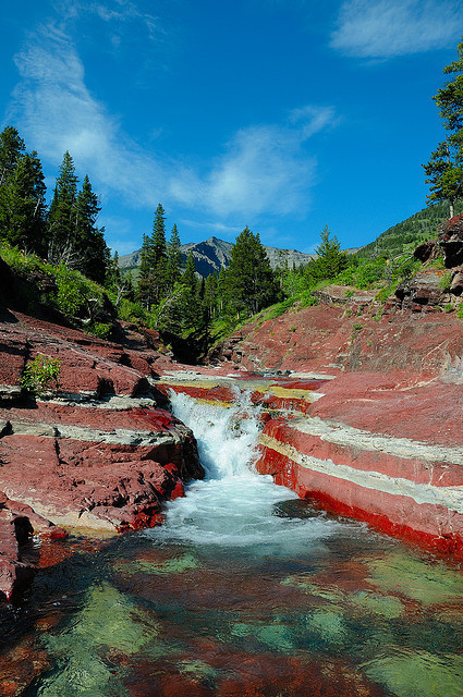 Red Rock Canyon in Waterton Lakes National Park, Canada