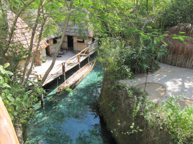 Mayan village in Xcaret, Yucatan Peninsula, Mexico