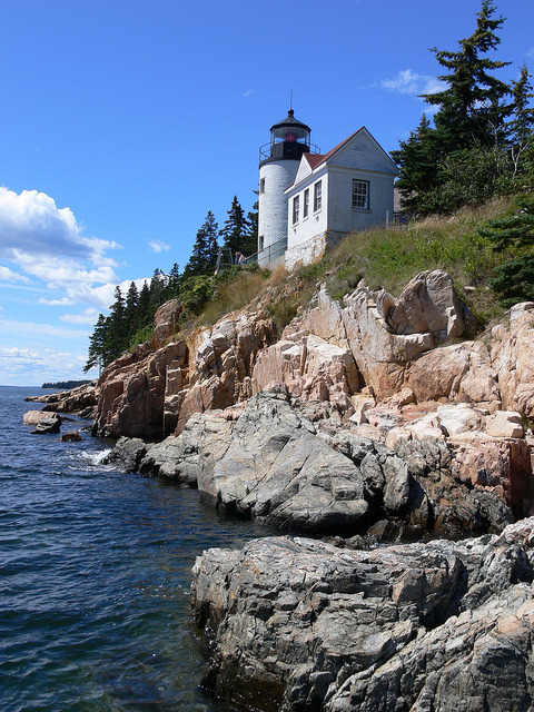 Bass Harbor Head Lighthouse, Acadia National Park, Maine, USA