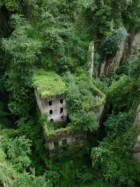 visitheworld:“  Abandoned building in Vallone dei Mulini near Sorrento, Italy .”