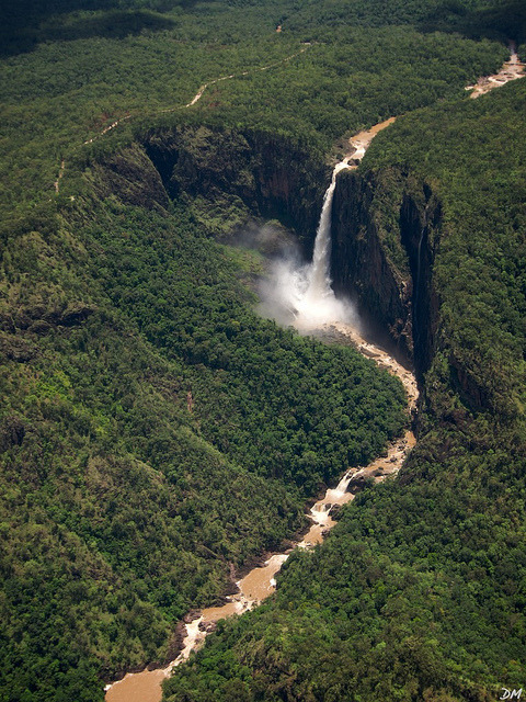 Wallaman Falls during the wet season, highest waterfall in Australia