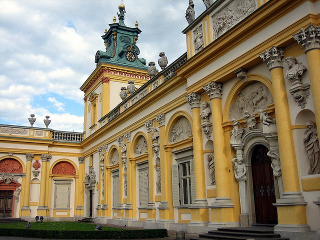 Baroque architecture at Wilanow Palace in Warsaw, Poland