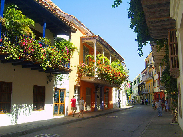 Colonial streets of Cartagena de Indias, Colombia
