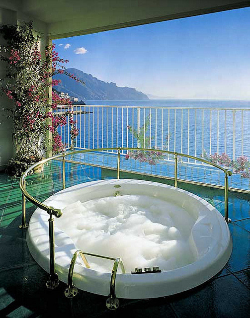Private Whirlpool at Hotel Santa Caterina on Amalfi Coast, Italy