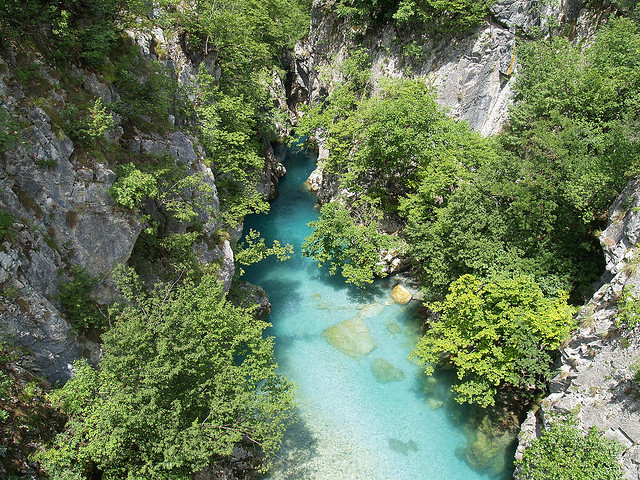 Valbona river gorge near Shoshan village in northern Albania