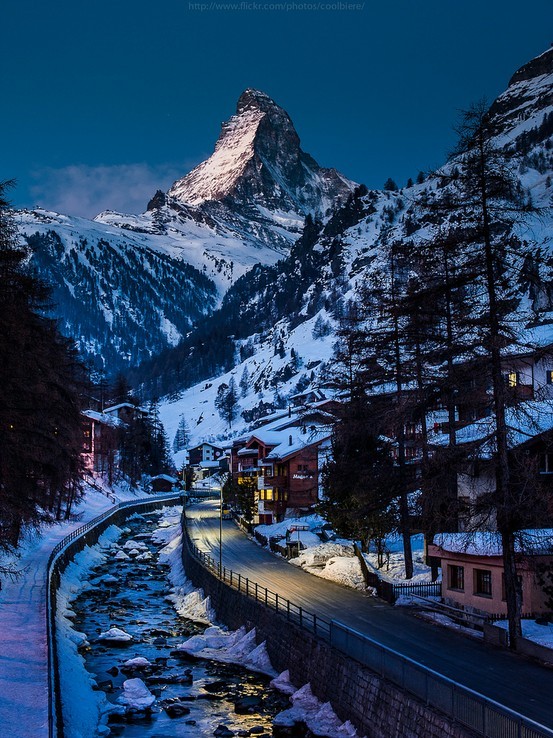 Winters Night, Switzerland