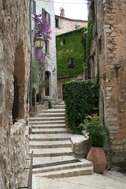 Medieval streets in Tourrettes sur Loup, Alpes-Maritimes, France