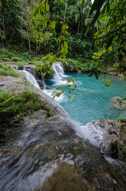 Cambugahay Falls in Siquijor Island, Philippines
