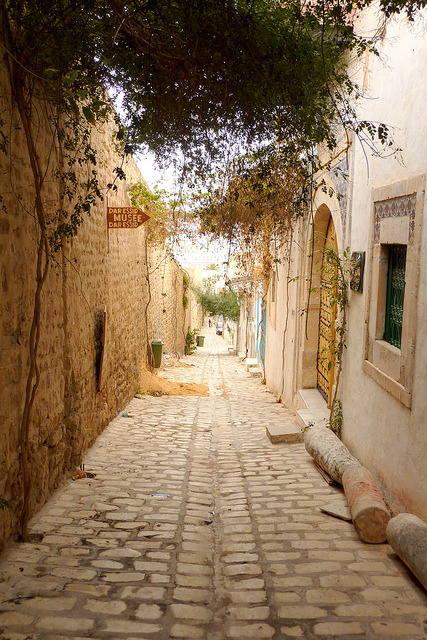 Street scene in the medina of Sousse, Tunisia