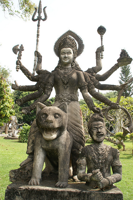 Statues of the Buddha Park in Vientiane, Laos