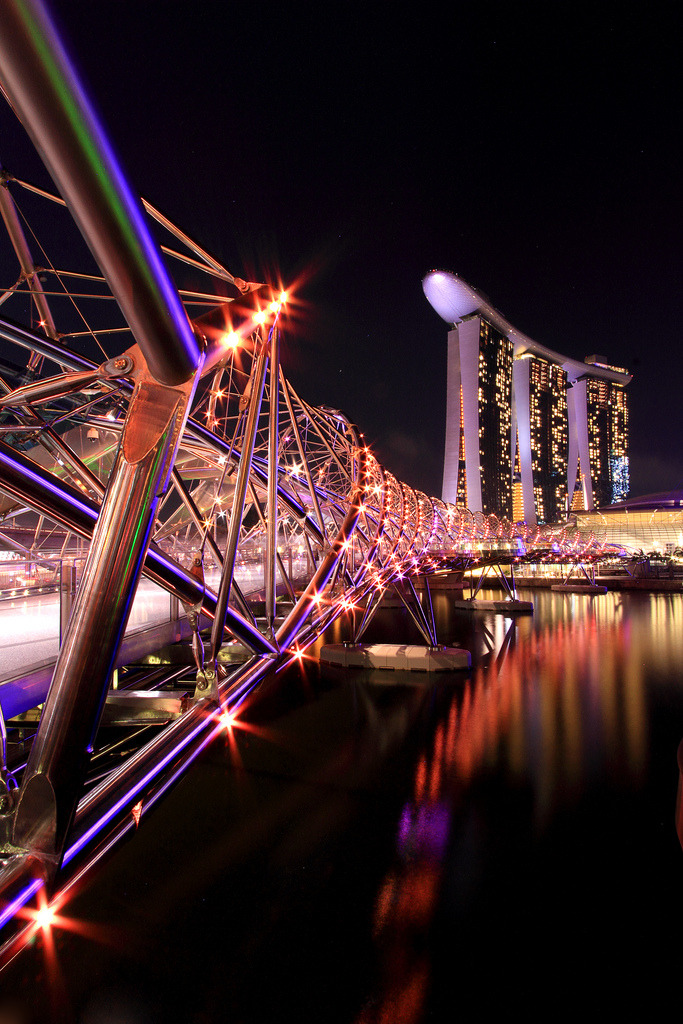 Helix Bridge at Marina Bay Sands, Singapore
