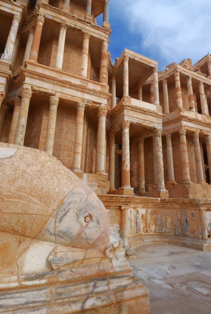 Ruins of the roman theatre of Sabratha in nortwestern Libya