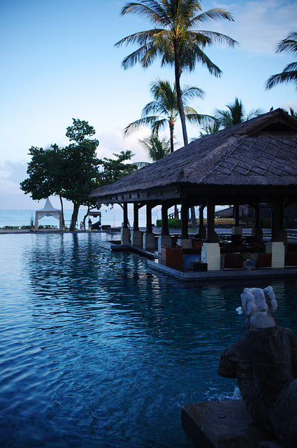 Intercontinental resort at Jimbaran Bay in Bali, Indonesia