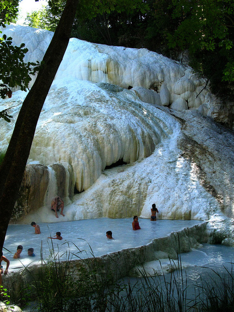 Terme di San Filippo hot springs in Tuscany / Italy