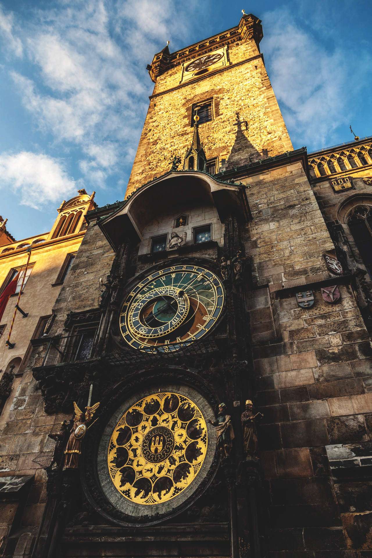 The Prague astronomical clock is the oldest astronomical clock that is still working and displays information such as the relative positions of planetary objects.  Hichem Merabet