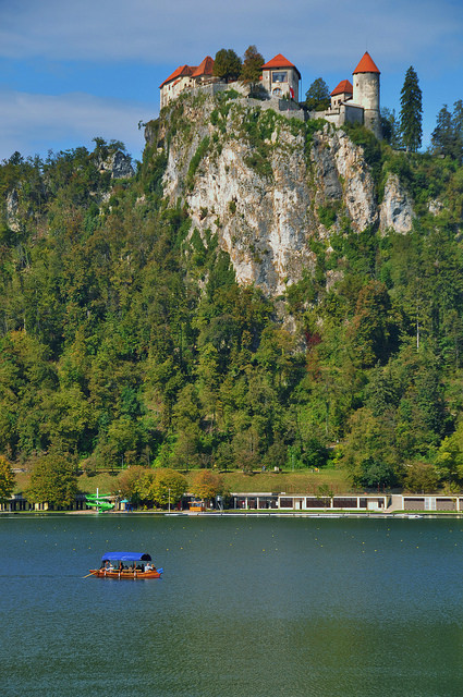Bled Castle rising above the lake / Slovenia